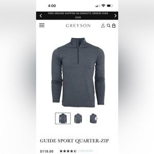 Greyson Quarter zip gray